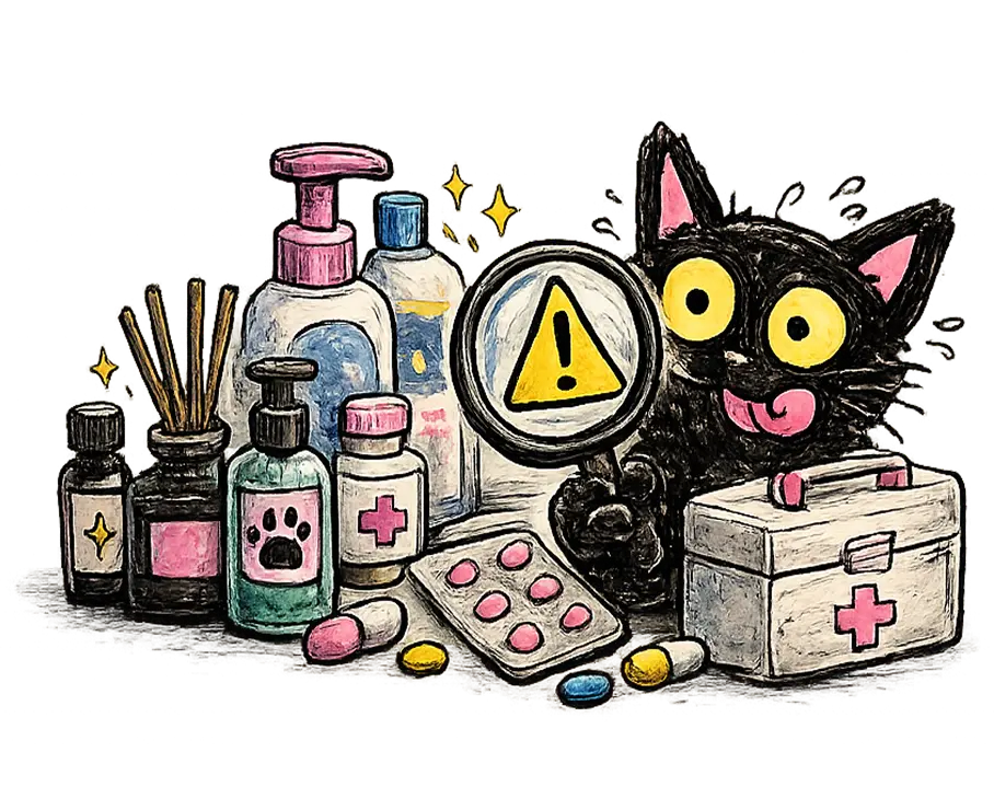 貓咪與生活用品風險插圖